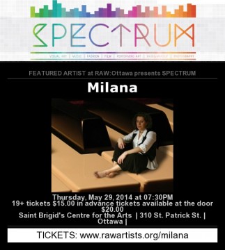 Milana performing at RAW @ Saint Brigid's Centre for the Arts  | Ottawa | Ontario | Canada