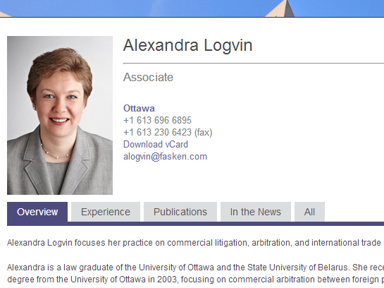 Александра Логвин: карьера юриста в Канаде
